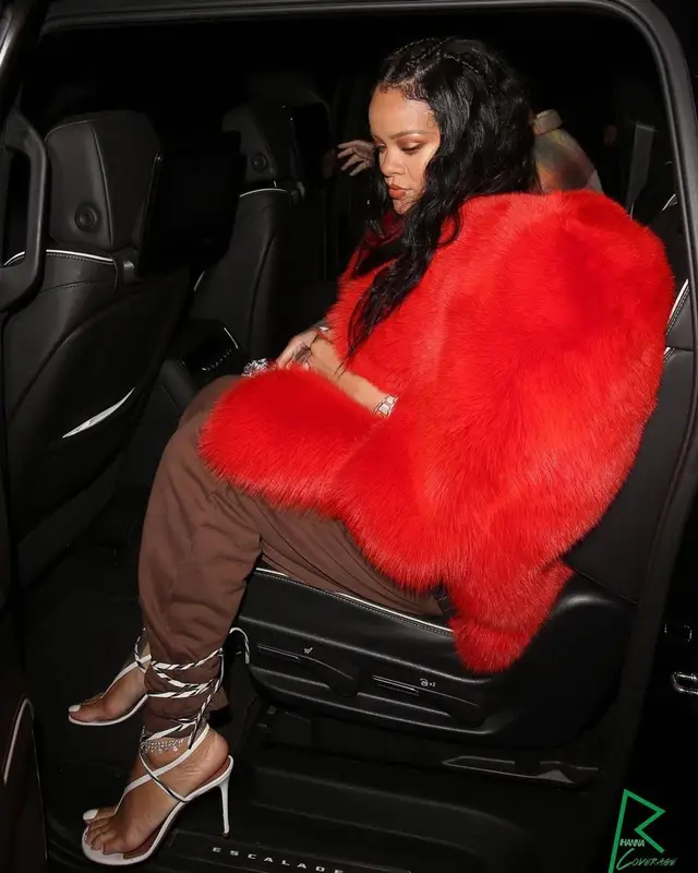 Rihanna outfit in Chicago Bulls and Vetements, 2022