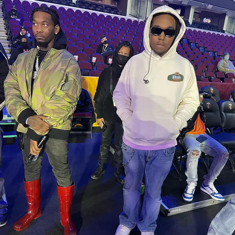 Takeoff outfit in Rhude and Nike, 2022