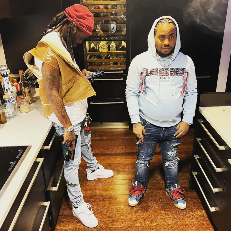 Chief Keef outfit in Amiri, Nike, and Playboy, 2022