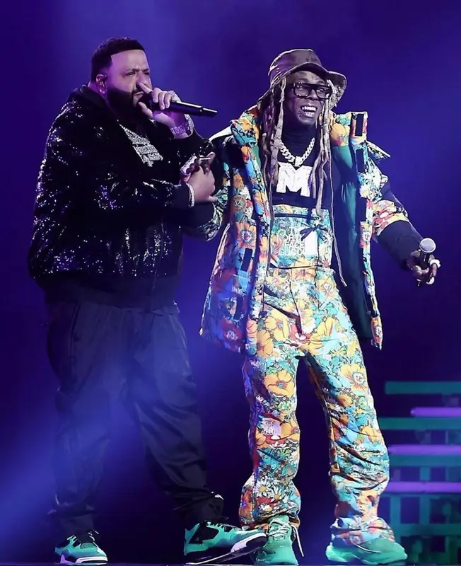 Lil Wayne outfit in The North Face, Balenciaga, and Gucci, 2022