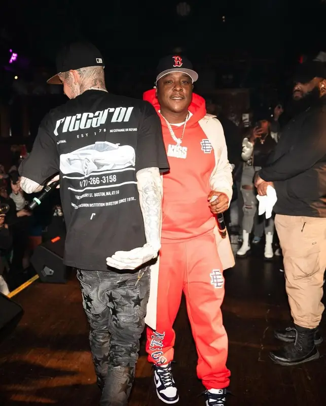 Jadakiss outfit in Eric Emanuel, Nike, and New Era, 2021
