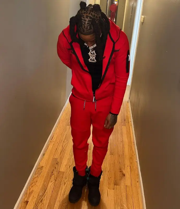 Rico Recklezz outfit in Nike and Timberland, 2022
