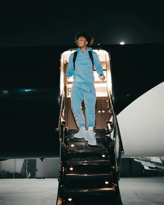 Mikey outfit in Eric Emanuel, Balenciaga, and Puma, 2022