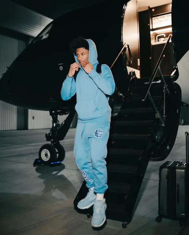 Mikey outfit in Eric Emanuel, Balenciaga, and Puma, 2022