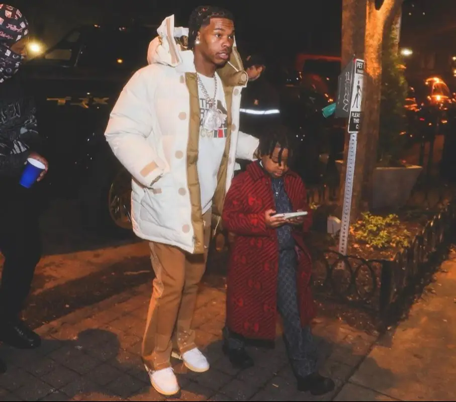 Lil Baby outfit in Gucci, Gallery Dept., and The North Face, 2022