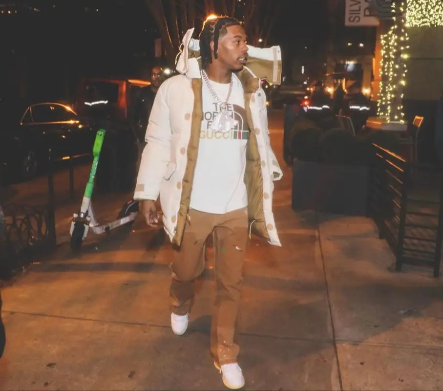 Lil Baby outfit in Gucci, Gallery Dept., and The North Face, 2022