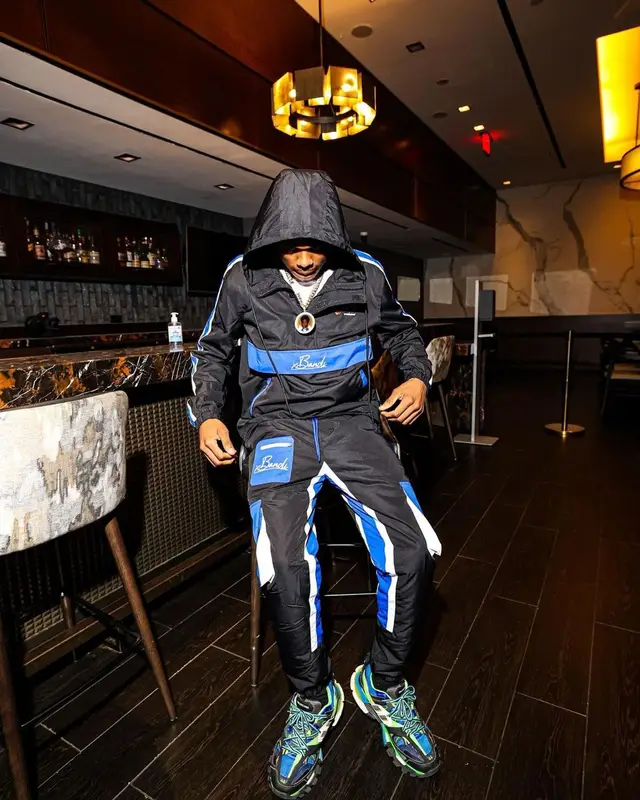 TJ Porter outfit in Everything Bandi and Balenciaga, 2022