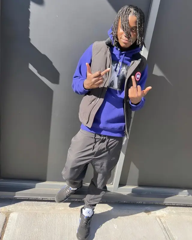 Melvoni outfit in Canada Goose, Supreme, and Nike, 2022