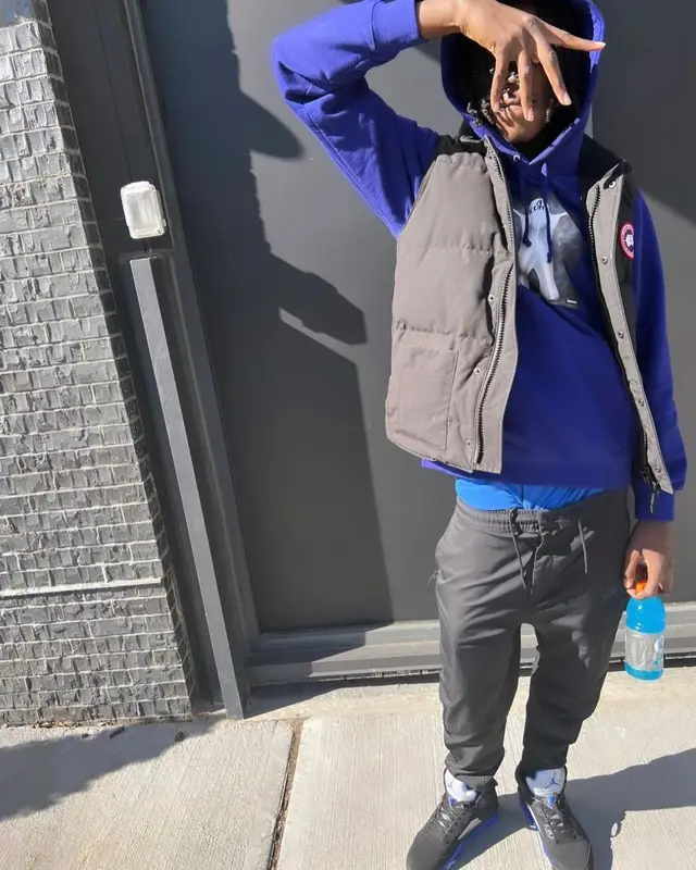 Melvoni outfit in Canada Goose, Supreme, and Nike, 2022