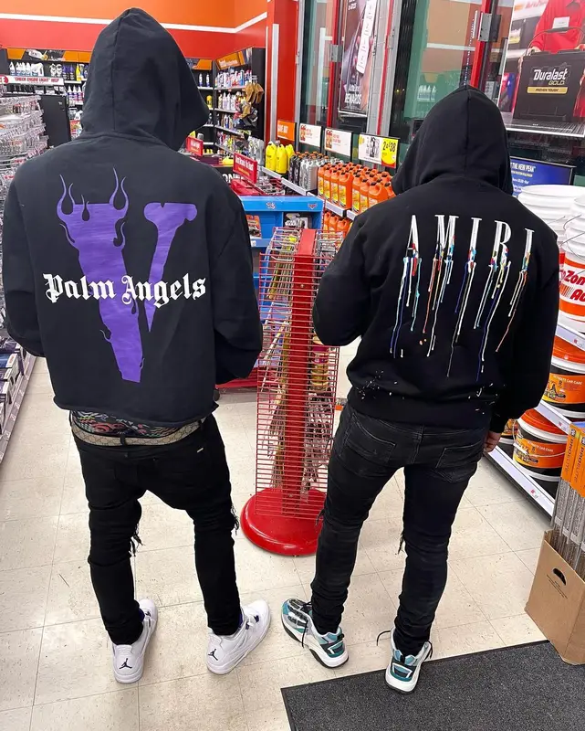 Ron Suno outfit in Vlone, Gucci, and Palm Angels, 2022