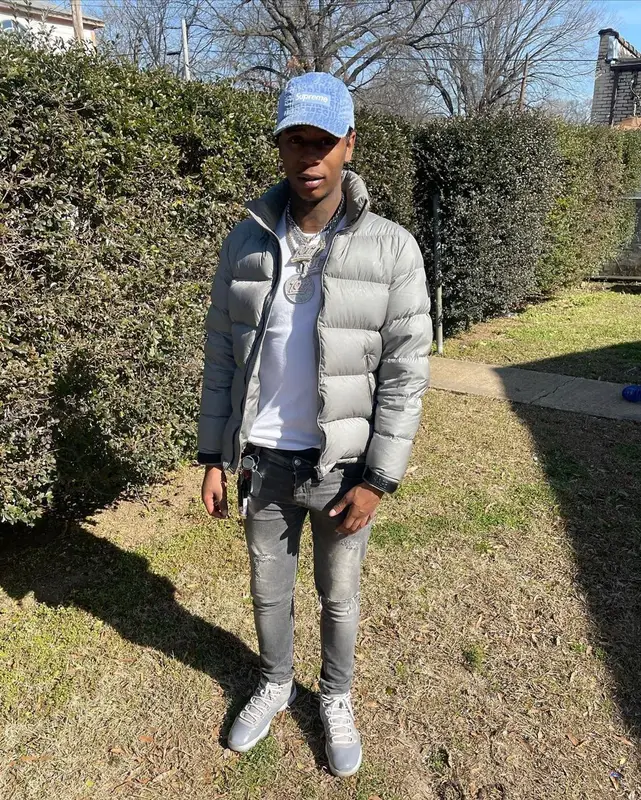 Big Scarr outfit in Amiri, Jordan, and Supreme, 2022