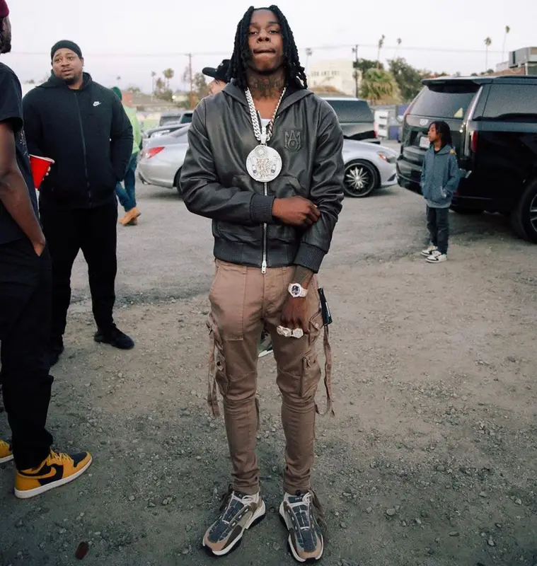 Polo G outfit in Amiri, 2022