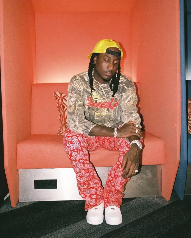 K Camp outfit in Valabasas and Nike, 2021