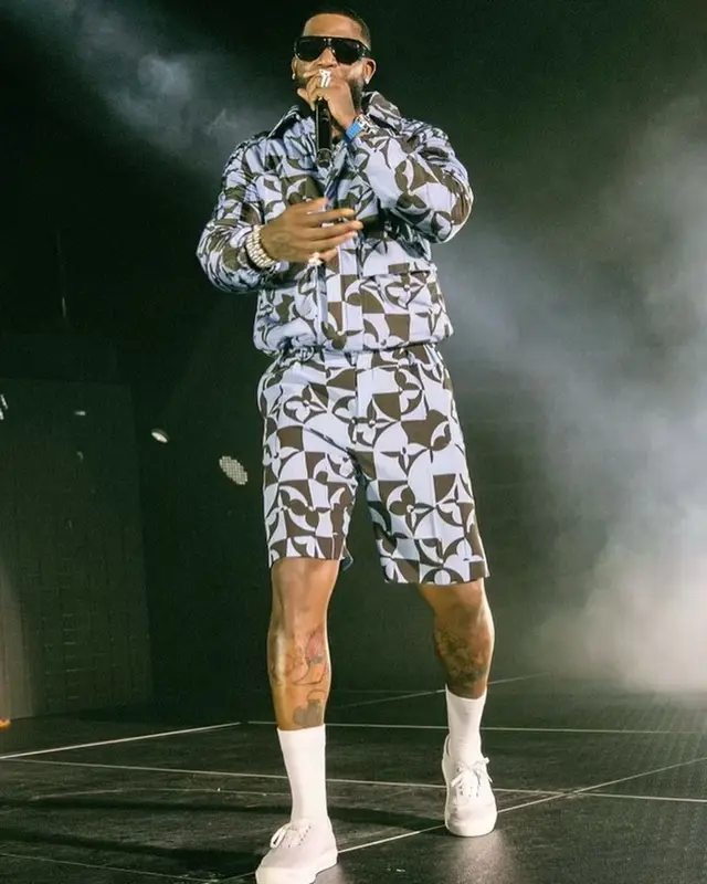 Gucci Mane outfit in Louis Vuitton, 2022
