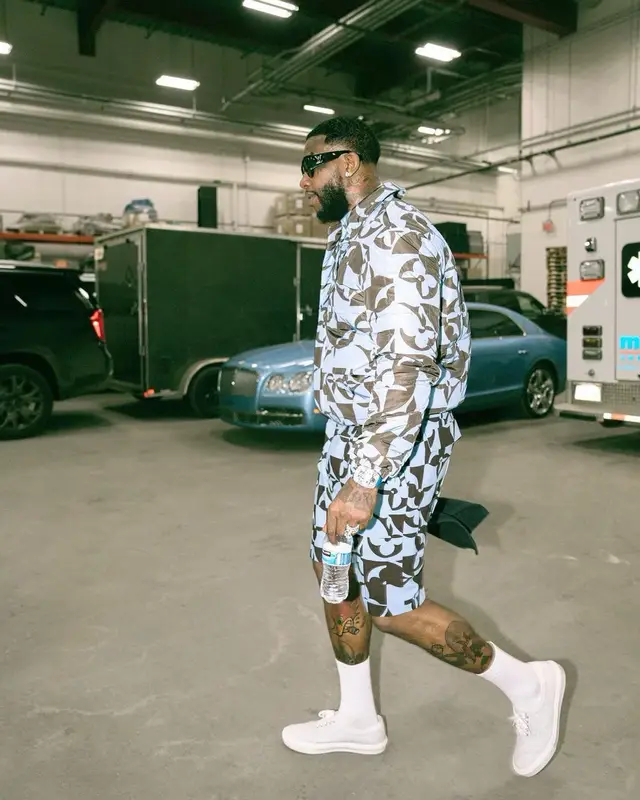 Gucci Mane outfit in Louis Vuitton, 2022