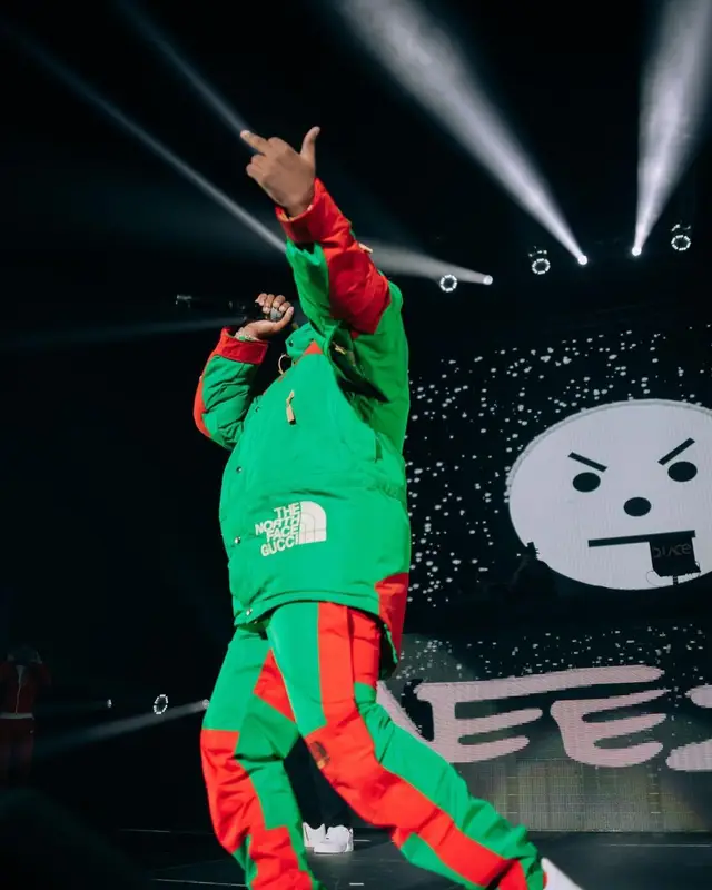 42 Dugg outfit in Gucci, Nike, and The North Face, 2022