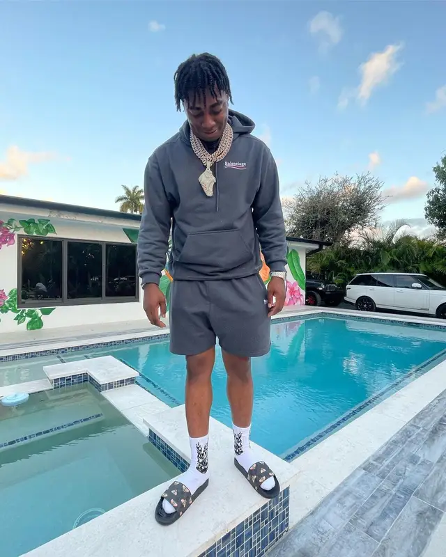 Fredo Bang outfit in Balenciaga, Amiri, and Gucci, 2022