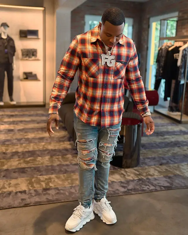 BandMan Kevo outfit in Amiri and Versace, 2022