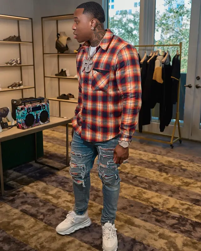 BandMan Kevo outfit in Amiri and Versace, 2022