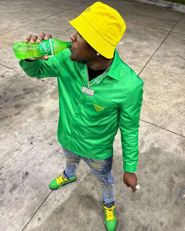 Bankroll Freddie outfit in Jordan and Prada, 2022