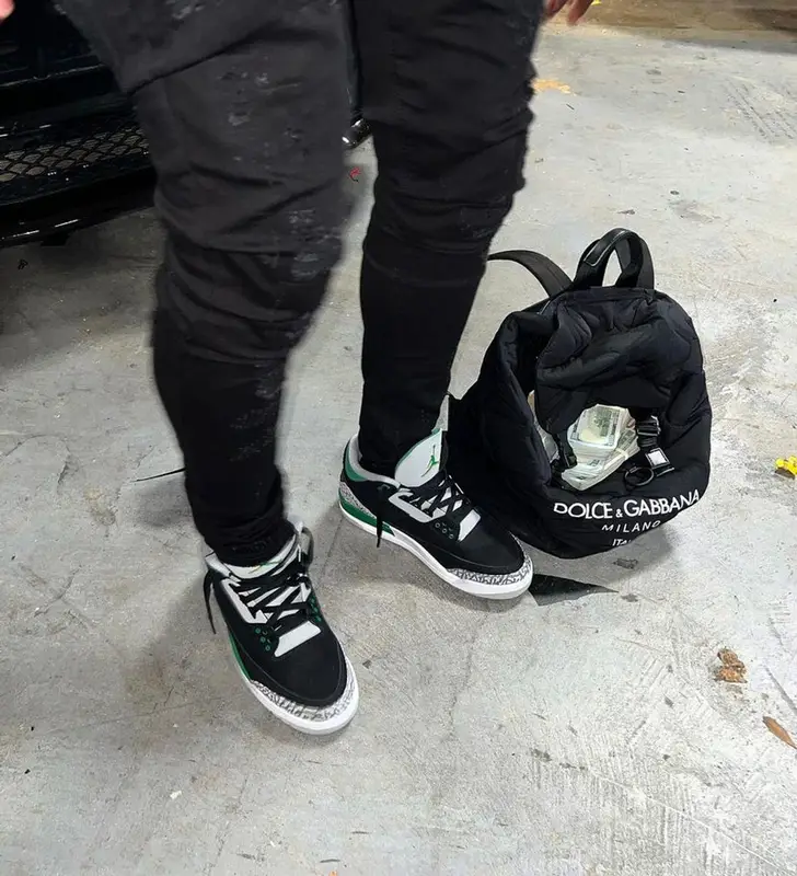 Bankroll Freddie outfit in Dolce & Gabbana, Valabasas, and Jordan, 2022