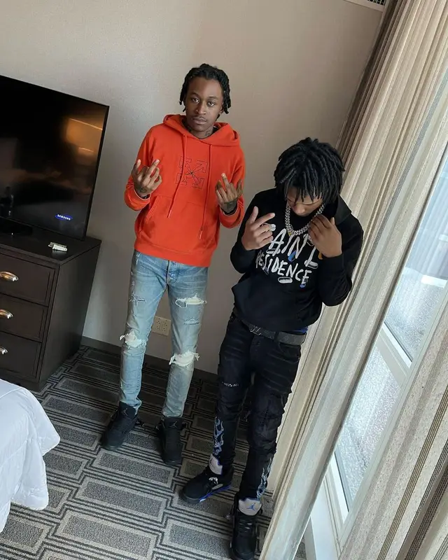 B Lovee outfit in Amiri, Jordan, and Louis Vuitton, 2022