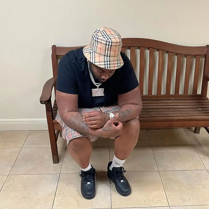 Peezy outfit in Burberry, Gallery Dept., and Nike, 2022