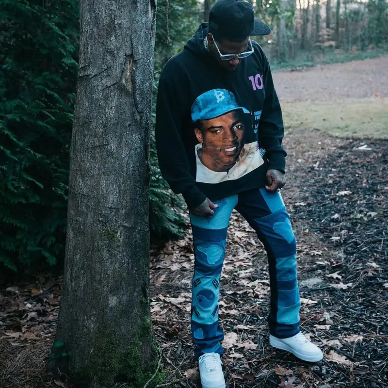 Lil Duke outfit in Barriers, Whensmokeclears, and Nike, 2022