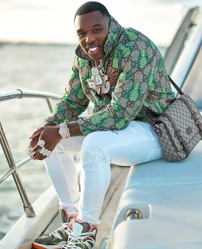 BandMan Kevo outfit in Gucci and Amiri, 2022