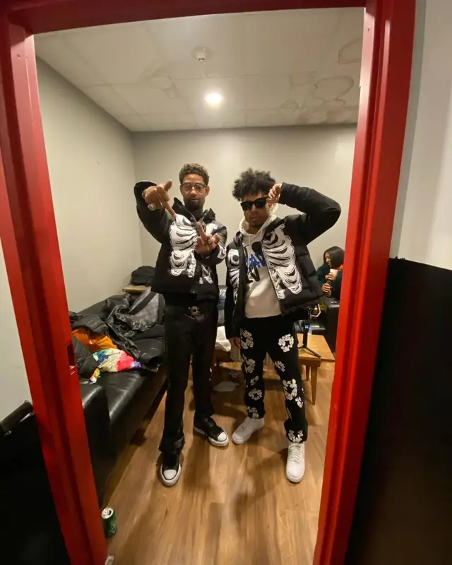 PnB Rock outfit in TheWavyyWay, Cease±Desist, and Chrome Hearts, 2022