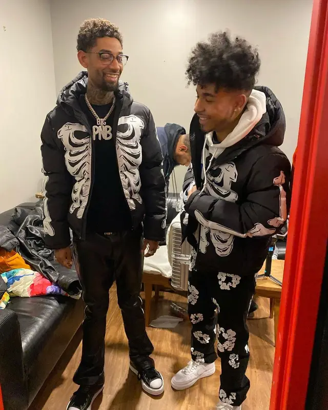 PnB Rock outfit in TheWavyyWay, Cease±Desist, and Chrome Hearts, 2022