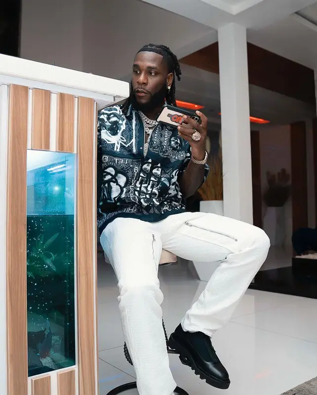 Burna Boy outfit in Givenchy, 2022