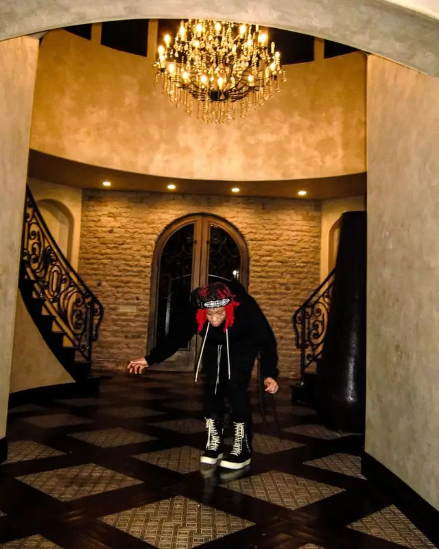 Trippie Redd outfit in Rick Owens and Chrome Hearts, 2022