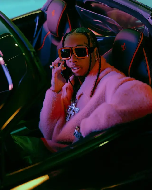 Tyga outfit in Jacquemus, Vivienne Westwood, and Loewe, 2022
