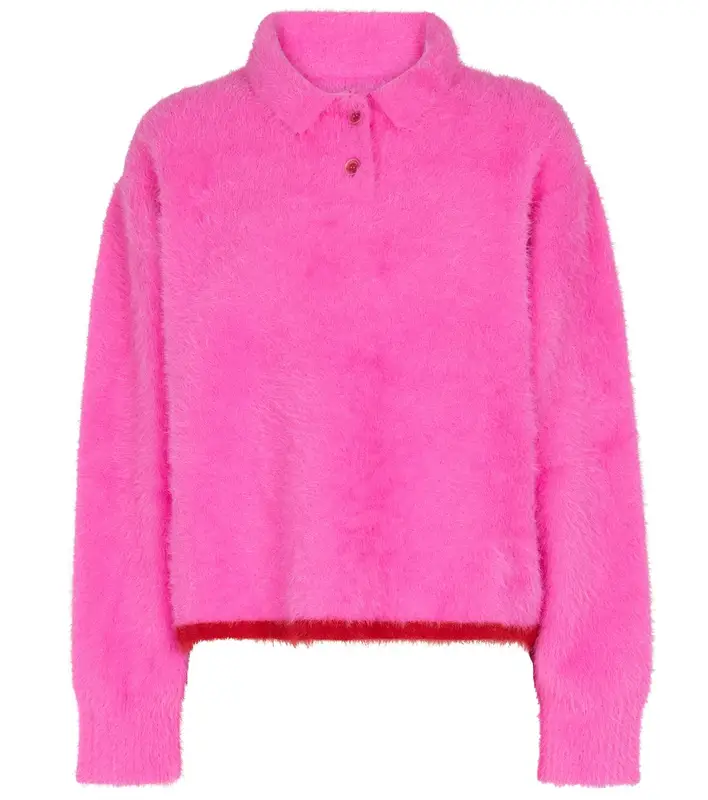 Jacquemus Le Polo Neve Polo Pink Sweater $645