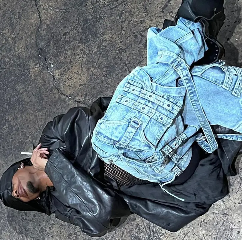 Playboi Carti outfit in Balenciaga and Wells Lamont, 2022