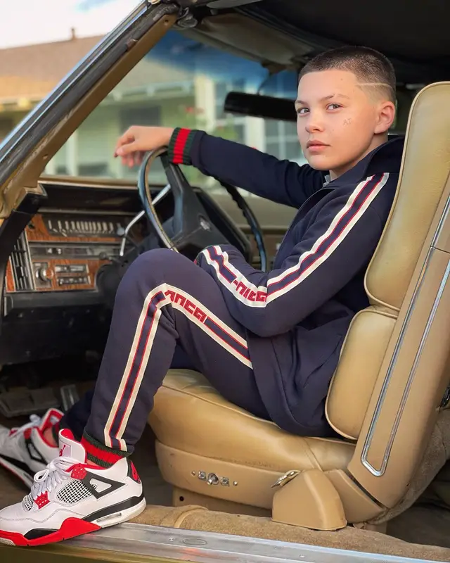 Javon Walton outfit in Gucci and Jordan, 2022