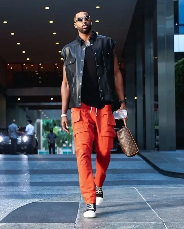 Tristan Thompson outfit in Rick Owens and Louis Vuitton, 2022