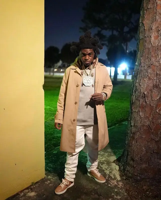 Kodak Black outfit in Burberry and Jimmy Choo, 2022