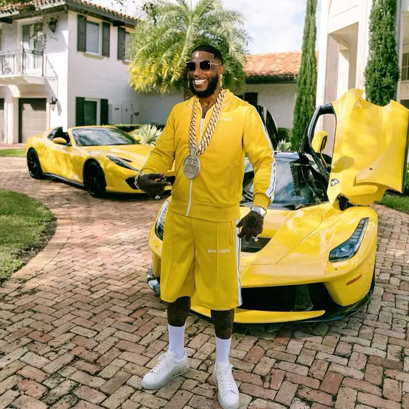 Gucci Mane outfit in Palm Angels, Alexander McQueen, and Cartier, 2022