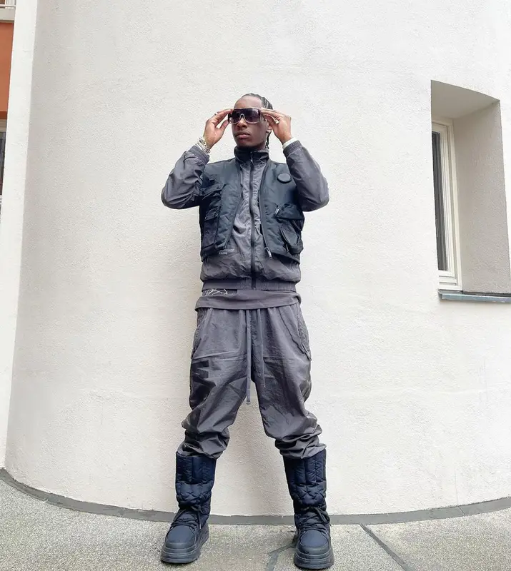 Bloody Osiris outfit in 032c, Louis Vuitton, and Snipes, 2022