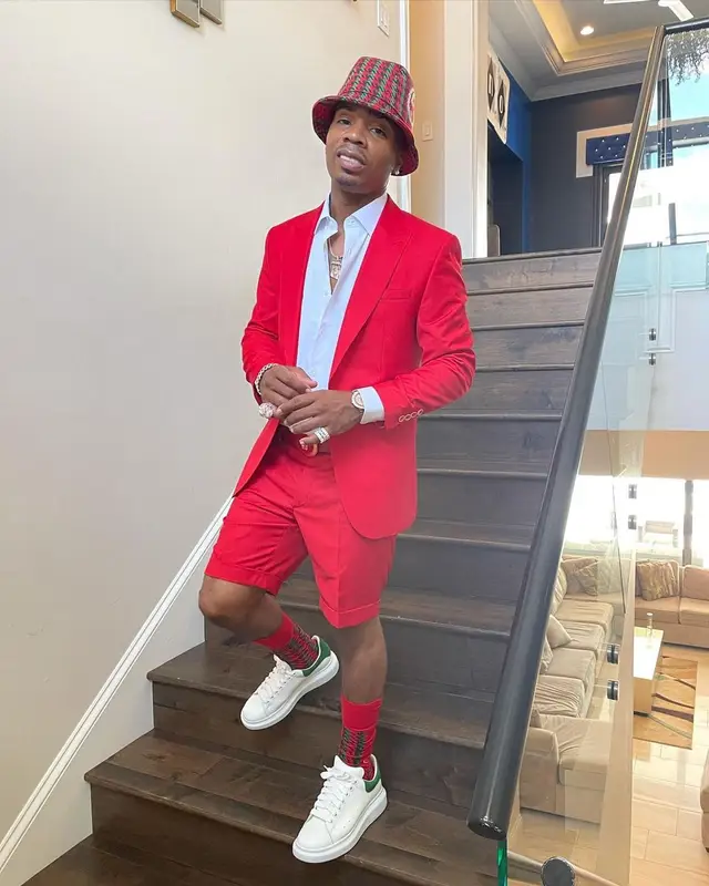 Plies outfit in Alexander McQueen and Gucci, 2021