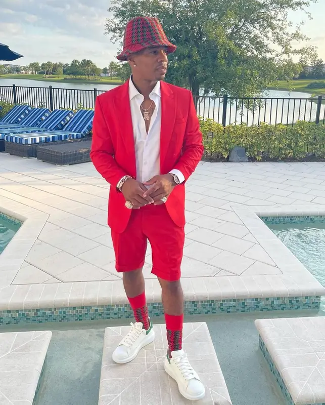 Plies outfit in Alexander McQueen and Gucci, 2021