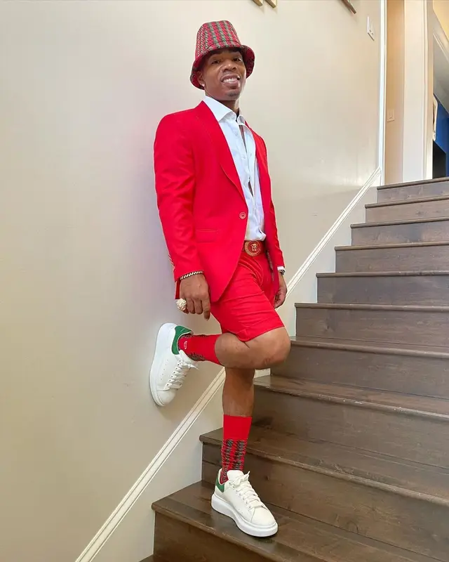 Plies outfit in Alexander McQueen and Gucci, 2021