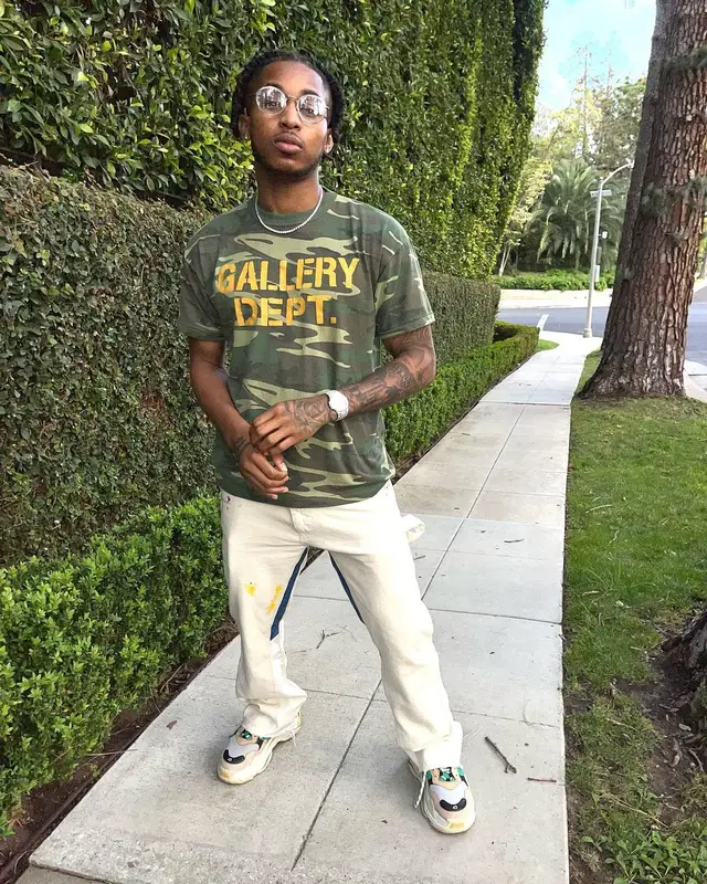 DDG outfit in Gallery Dept. and Balenciaga, 2022