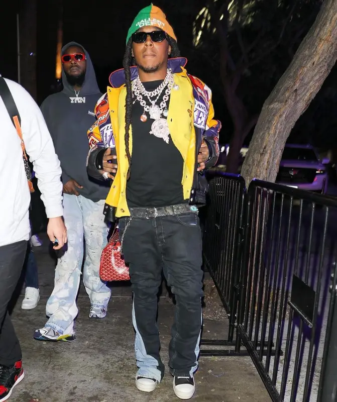 Takeoff outfit in Jeff Hamilton, Rick Owens, and Gallery Dept., 2022