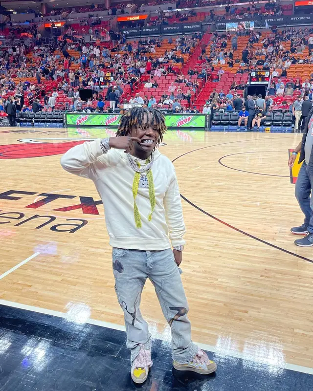 Jackboy outfit in Lanvin and Amiri, 2022