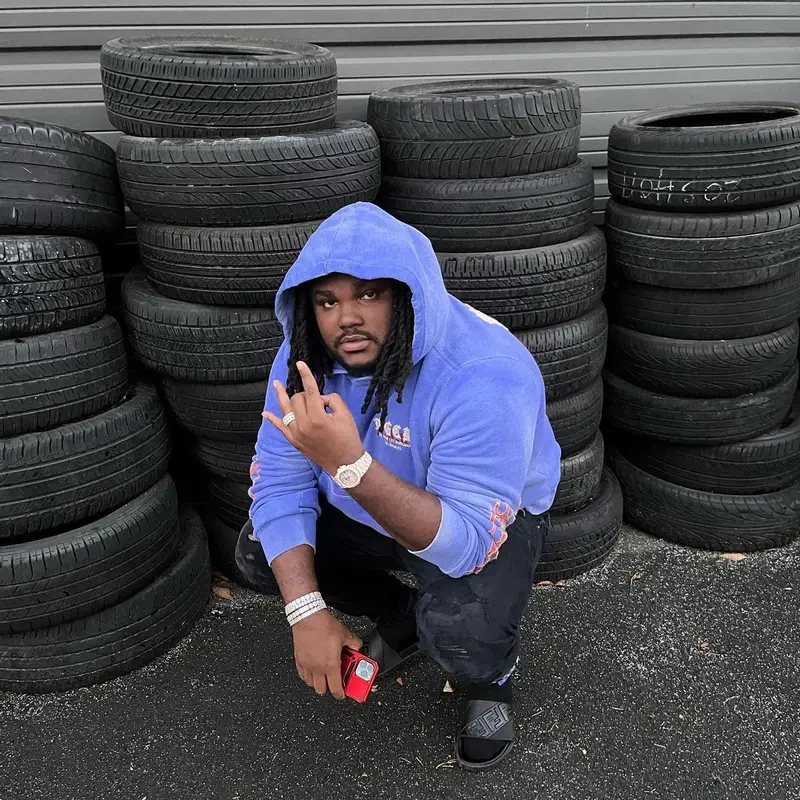 Tee Grizzley outfit in Amiri, Saint Laurent, and Fendi, 2022