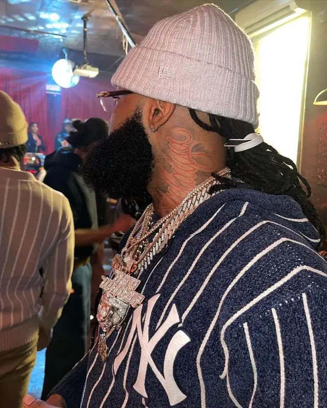 Sada Baby outfit in MLB, New Era, and Kith, 2022
