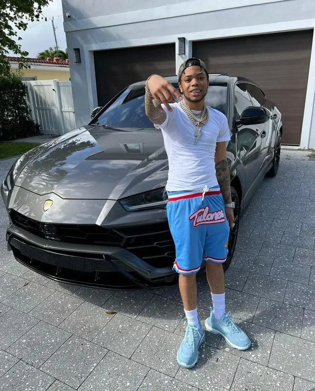 Lil Migo outfit in Hanes, Balenciaga, and Tulones, 2022